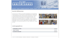 Desktop Screenshot of elbe-sanitaetshaus.de